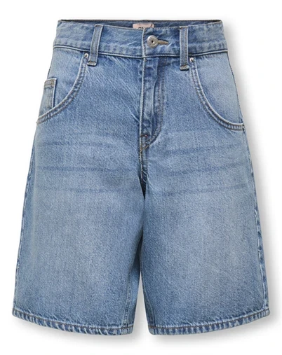 Kids Only - KOGMate Loose Long Denim Shorts - Medium Blue Denim